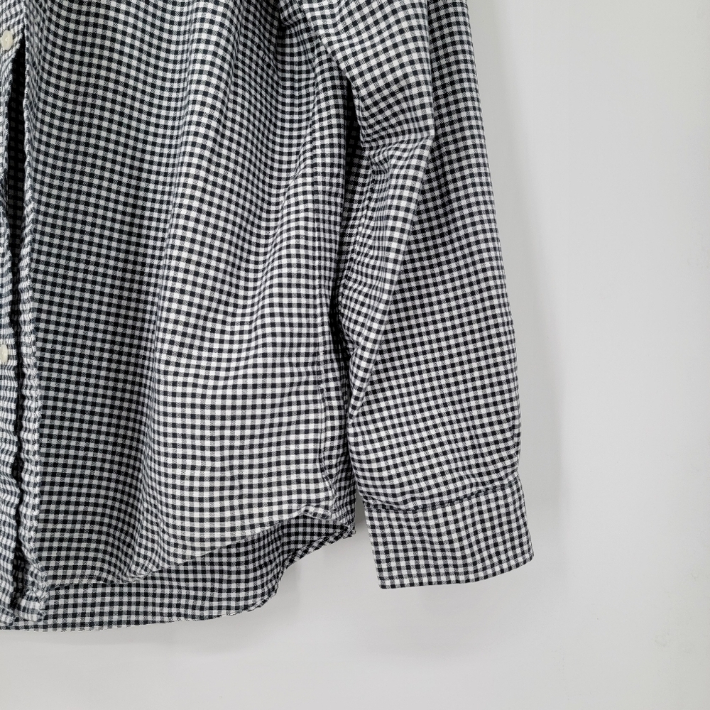 Ralph Lauren Blue Label Shirt Men's XL Black White Gingham Checkered Button Down - Picture 12 of 14